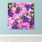 Photo Image Of Morning Glory Pink & Purple Flowers キャンバスプリント (インサイチュ (ウッドフロア))