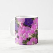 Photo Image Of Morning Glory Pink & Purple Flowers コーヒーマグカップ (正面左)