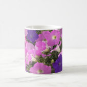 Photo Image Of Morning Glory Pink & Purple Flowers コーヒーマグカップ (中央)