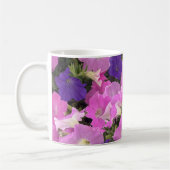 Photo Image Of Morning Glory Pink & Purple Flowers コーヒーマグカップ (左)
