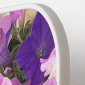 Photo Image Of Morning Glory Pink & Purple Flowers ピックルボールラケット (左詳細)