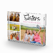 Photo In Glass Block Sistersが友達を作最高のる フォトブロック (右)