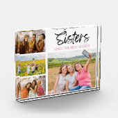 Photo In Glass Block Sistersが友達を作最高のる フォトブロック (左)