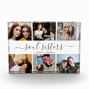 Photo In Glass Block Soul Sisters 最高の Friends フォトブロック