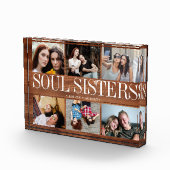 Photo In Glass Block Soul Sisters Wooden Texture フォトブロック (右)