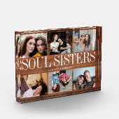 Photo In Glass Block Soul Sisters Wooden Texture フォトブロック (左)