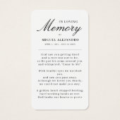 Photo In Lovingエレガント Memory悔やみや弔慰祈りの言葉 (裏面)