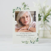 Photo In Loving Memory葬儀悔やみや弔慰ありがとう カード (スタンド正面)