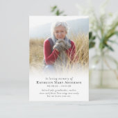 Photo In Loving Memory葬儀悔やみや弔慰ありがとう カード (スタンド正面)