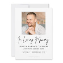 Photo In Loving Memory Funeral Memorial Keepsake
