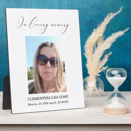 Photo In loving memory sign Tabletop  フォトプラーク (側面)