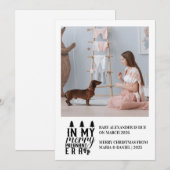Photo In My Merry Pregnant Era Christmas シーズンカード (正面/裏面)