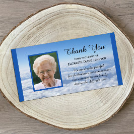 Photo in the Clouds悔やみや弔慰Thank You Photo Card サンキューカード