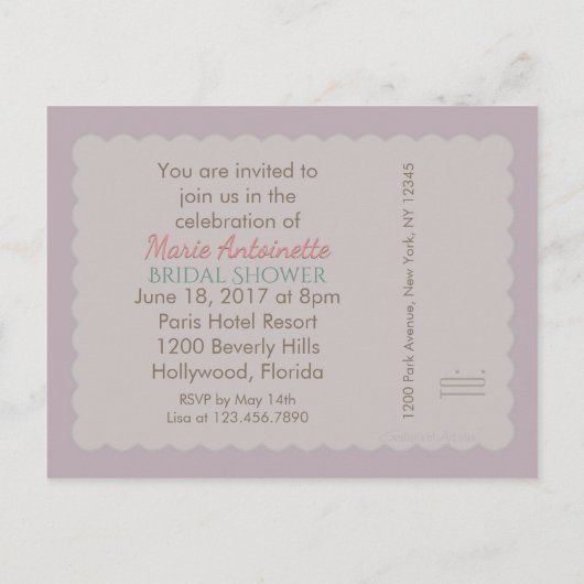 PHOTO INSERT – はがき/出欠/招待状 ポストカード (裏面)