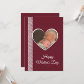 Photo inside Heart image with lace border カード (正面/裏面インサイチュ)