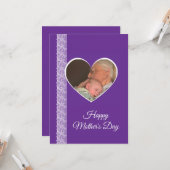 Photo inside Heart image with lace border カード (正面/裏面インサイチュ)