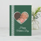 Photo inside Heart image with lace border カード (スタンド正面)