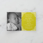 Photo Invitation For Christening Cross Yellow シーズンカード (内部)