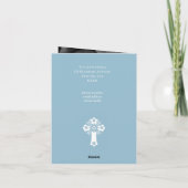 Photo Invitation Simple Baptism Cross Sky Blue シーズンカード (裏面)