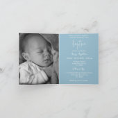 Photo Invitation Simple Baptism Cross Sky Blue シーズンカード (内部)