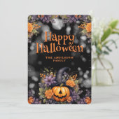 Photo Jack O’Lantern Hat Floral Halloween Card シーズンカード (スタンド正面)