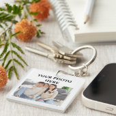 Photo Keychain, Custom Keychain With Photo, Custom キーホルダー (正面右)