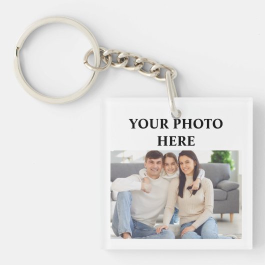Photo Keychain, Custom Keychain With Photo, Custom キーホルダー (正面)
