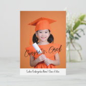 Photo Kindergarten Graduation Announcement Card 案内状 (スタンド正面)