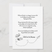 Photo Kindergarten Graduation Announcement Card 案内状 (裏面)