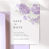 Photo Lavender Lilac White Floral Wedding セーブザデート