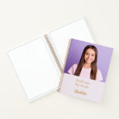 Photo lavender pink motivational quote ノートブック (内部)