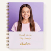 Photo lavender pink motivational quote ノートブック (正面)