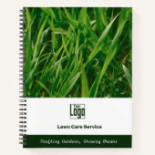 Photo Lawn Care Promotional Logo Motto QR code ノートブック (正面)