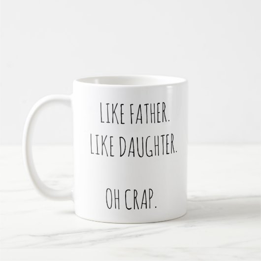 Photo Like Father Like Daughter コーヒーマグカップ (左)