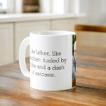 Photo Like Father Like Duture or Son コーヒーマグカップ<br><div class="desc">私たち祝の心温まる"娘や息子のような父のような"コーヒーマグとの父と子供の間の特別な絆。このパーソナライズされたマグカップはユニーク、パパと彼の子供の間で共有されるつながりの本質を捉え、父の日、誕生日、または任意の大事な行事のための完璧な贈り物にする。この陶芸気に製のマグッグは、デュオの心温まる写真を添えた「Like Father Like Daughter」や魅力的「Like Father Like Son」デザインを使用。写真は印刷高品質によって瞬間や思い出大切をキャプチャし、すべてのsipに個人touchを追加する。測定[寸法]、私たちの耐久性のマグカップは、食洗機とマイクロ波安全であり、利便性と長寿を確保する。朝のコーヒーを一緒に楽しんだり、共有された思い出を思い出して思い出を思い出させるなど、このマグカップは父と子の間の壊れない絆を心から思い出させる役割を果たしている。父と子の愛とつながりを受け入れ、私たちの"Like Father Like Daughter or Son" Coffee Mugと共有し、すべてのコーヒーを大切にする大切な瞬間を壊す。</div>