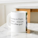 Photo Like Father Like Duture or Son コーヒーマグカップ<br><div class="desc">私たち祝の心温まる"娘や息子のような父のような"コーヒーマグとの父と子供の間の特別な絆。このパーソナライズされたマグカップはユニーク、パパと彼の子供の間で共有されるつながりの本質を捉え、父の日、誕生日、または任意の大事な行事のための完璧な贈り物にする。この陶芸気に製のマグッグは、デュオの心温まる写真を添えた「Like Father Like Daughter」や魅力的「Like Father Like Son」デザインを使用。写真は印刷高品質によって瞬間や思い出大切をキャプチャし、すべてのsipに個人touchを追加する。測定[寸法]、私たちの耐久性のマグカップは、食洗機とマイクロ波安全であり、利便性と長寿を確保する。朝のコーヒーを一緒に楽しんだり、共有された思い出を思い出して思い出を思い出させるなど、このマグカップは父と子の間の壊れない絆を心から思い出させる役割を果たしている。父と子の愛とつながりを受け入れ、私たちの"Like Father Like Daughter or Son" Coffee Mugと共有し、すべてのコーヒーを大切にする大切な瞬間を壊す。</div>