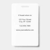 Photo Logo Employee Blue バッジ (裏面)