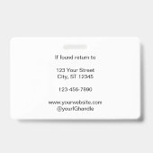 Photo Logo Employee Blue バッジ (裏面)