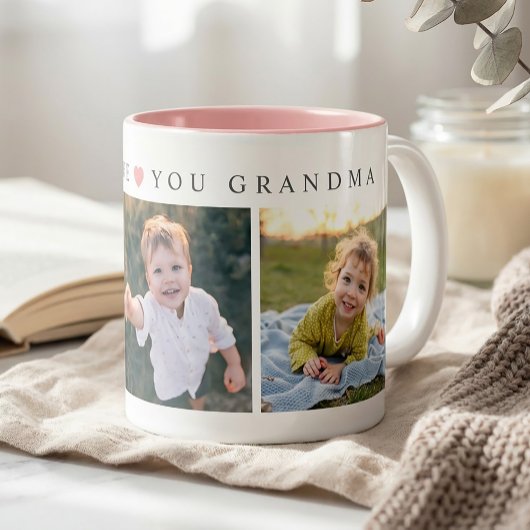 Photo Love You Grandma ツートーンマグカップ