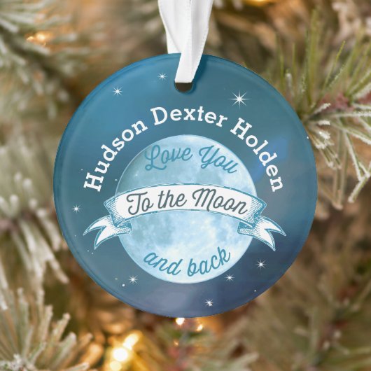 Photo Love You to the Moon and Back オーナメント (ツリー)