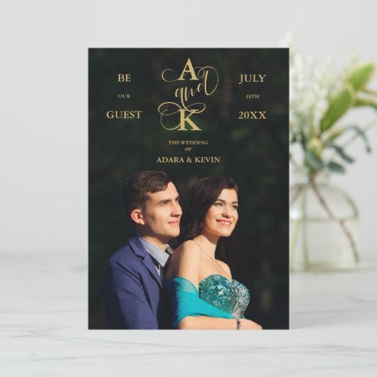 Photo Luxury Faux Golden Fancy Calligraphy (スタンド正面)