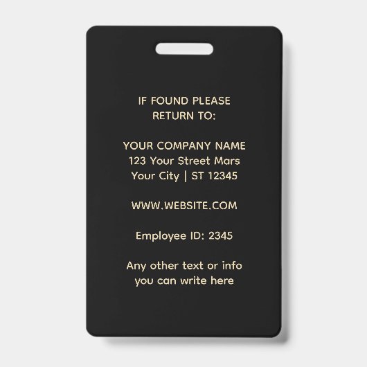 Photo Luxury Minimal Crown Pattern バッジ (裏面)