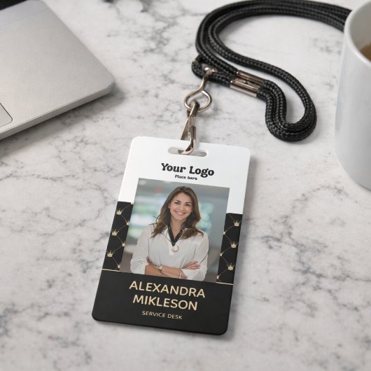 Photo Luxury Minimal Crown Pattern バッジ