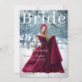Photo Magazine Cover Bridal Shower 招待状 (正面)