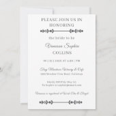 Photo Magazine Cover Bridal Shower 招待状 (裏面)