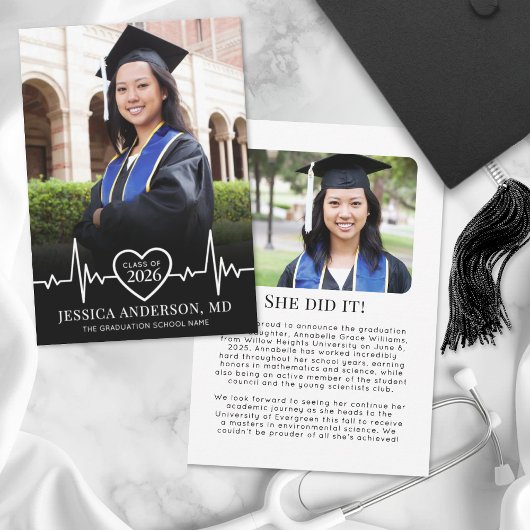 Photo Medical School Graduation 案内状