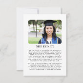 Photo Medical School Graduation 案内状 (裏面)