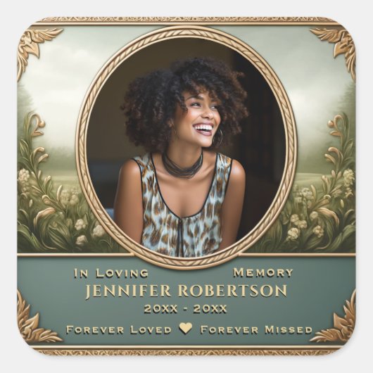 Photo Memorial スクエアシール (正面)