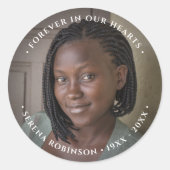 Photo Memorial Tribute ラウンドシール (正面)