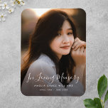 Photo Memorial Tribute Death Funeral  マグネット<br><div class="desc">Photo memorial remembrance magnet</div>